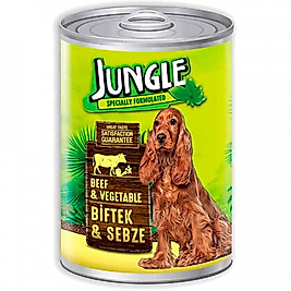 Jungle Köpek Konservesi  415 gr Biftekli-Sebzeli